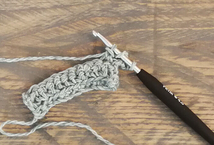 Häkle dubbelstolpe steg 3