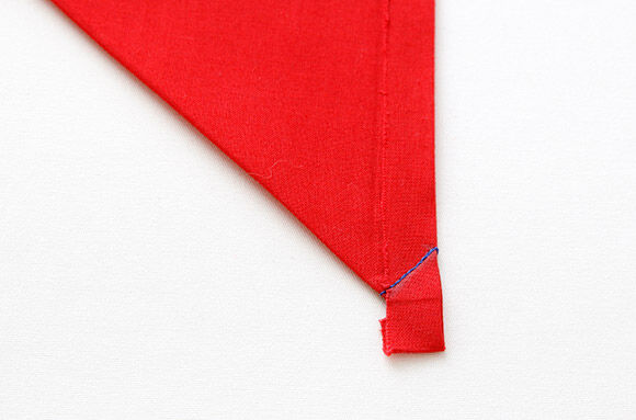 Coser la esquina de la carta