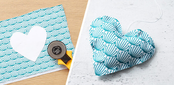 Presentetikett av tyg